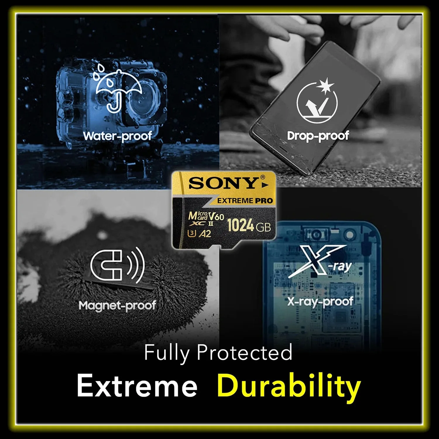 بطاقة ذاكرة سوني مايكرو SD عالية السعة Extreme Pro بطاقة ذاكرة 1024 جيجابايت 512 جيجابايت C10 U3 TF مع محول مجاني لكاميرا الهاتف