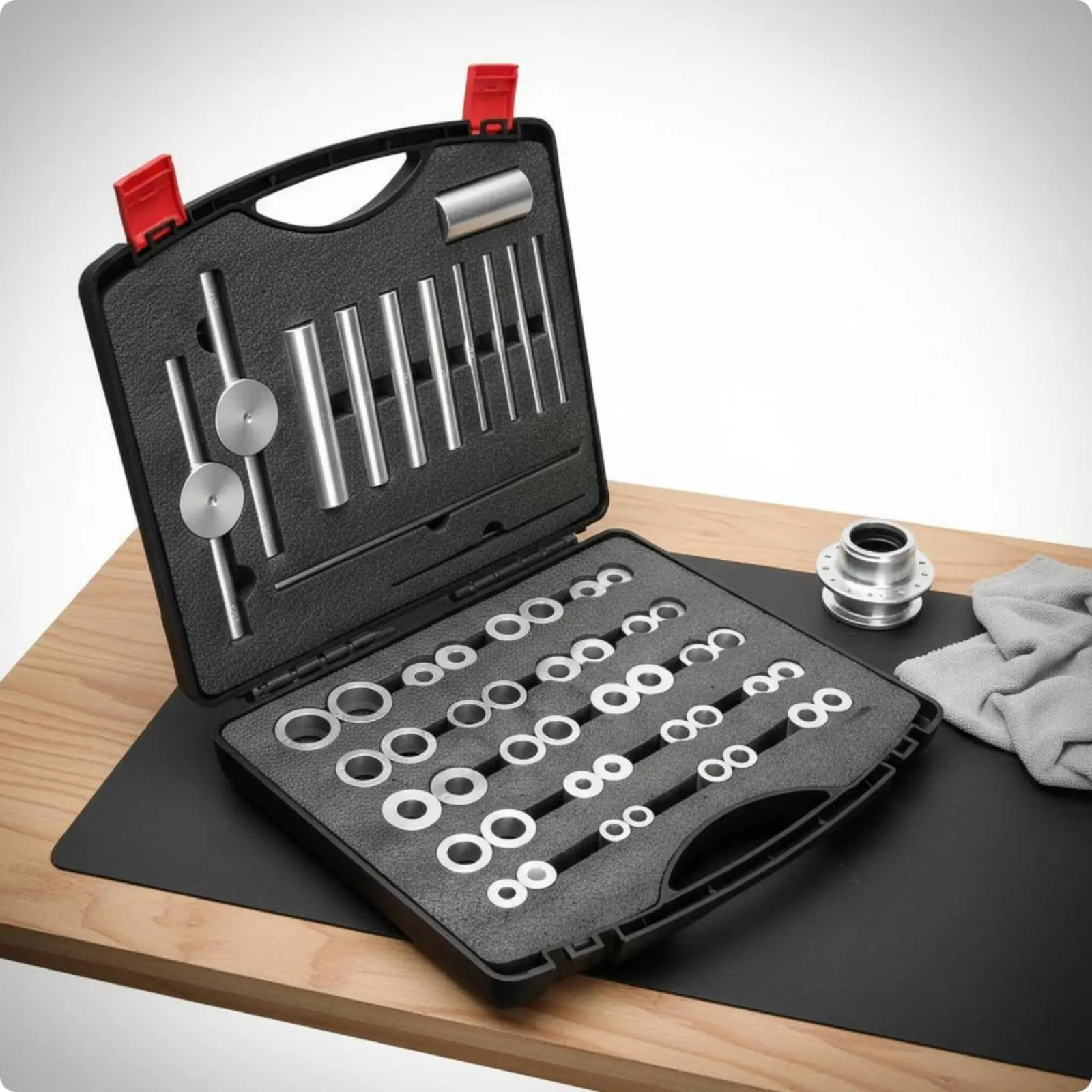 Cycle Bearing Press Kit Multi-Purpose Bike Bearing Press Set Organized Case Compact Organizer Box for DIY Repairers, Garage