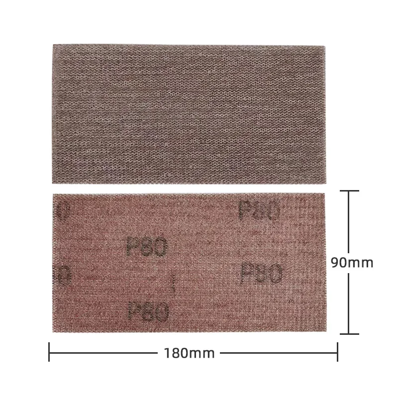 

10 PCS 180*90mm Sandpaper Auto Net Mesh Sanding Discs Sheets Dust Free Anti-blocking 80-400 Grits Hook Loop For Car Wood Sanding