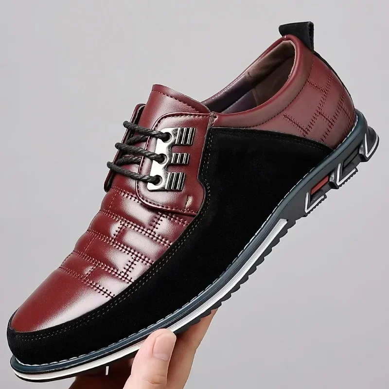 2024 Autumn Business Casual Shoes for Men Trend Classic Leather Shoes Outdoor Men Sneakers Sewing Breathable Men's Dress Shoes