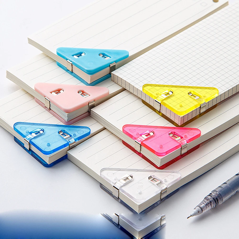 30Pcs Creative Triangle Clips Bill Clip Book Paper Corner Binder Clip for Desk Storage Shelf Office Stationery Desktop Organizer view 3