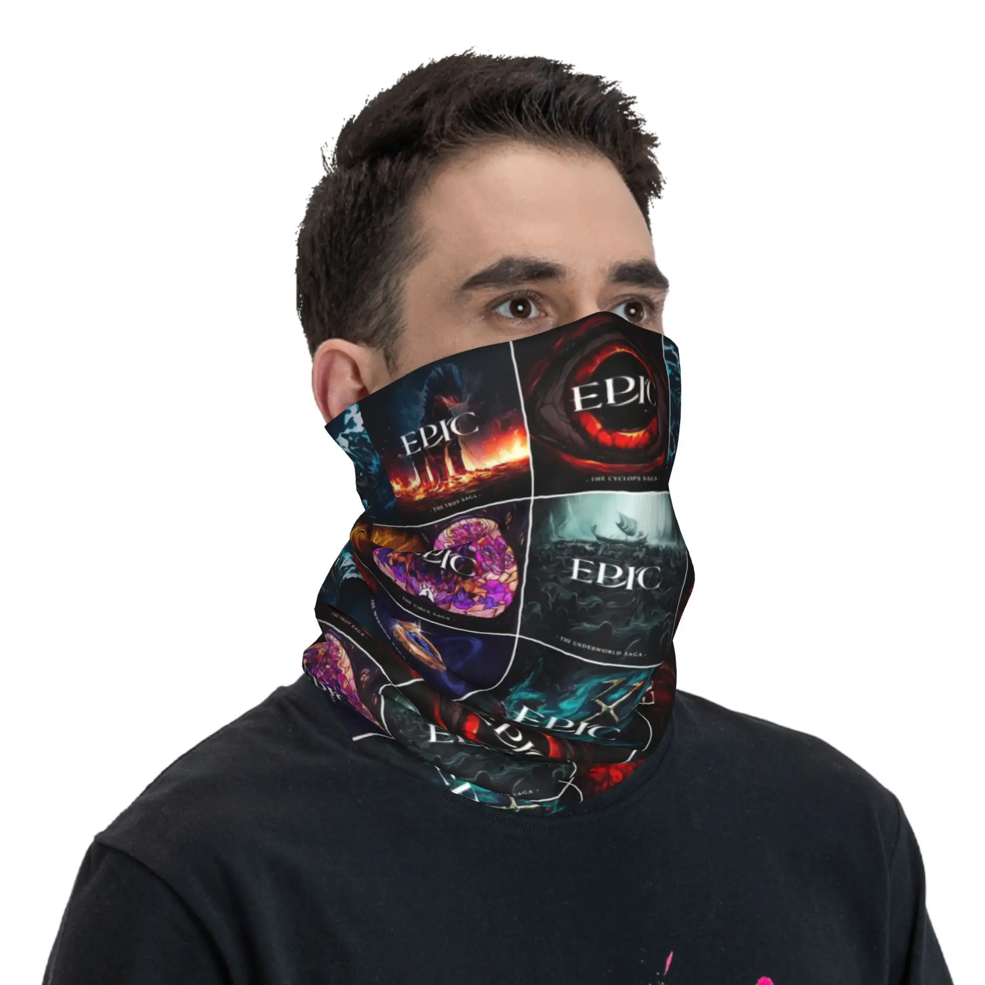 Epic the Musical Saga Covers Bandana Neck Gaiter Printed Face Scarf Warm Headband Riding For Men Women Adult All Season