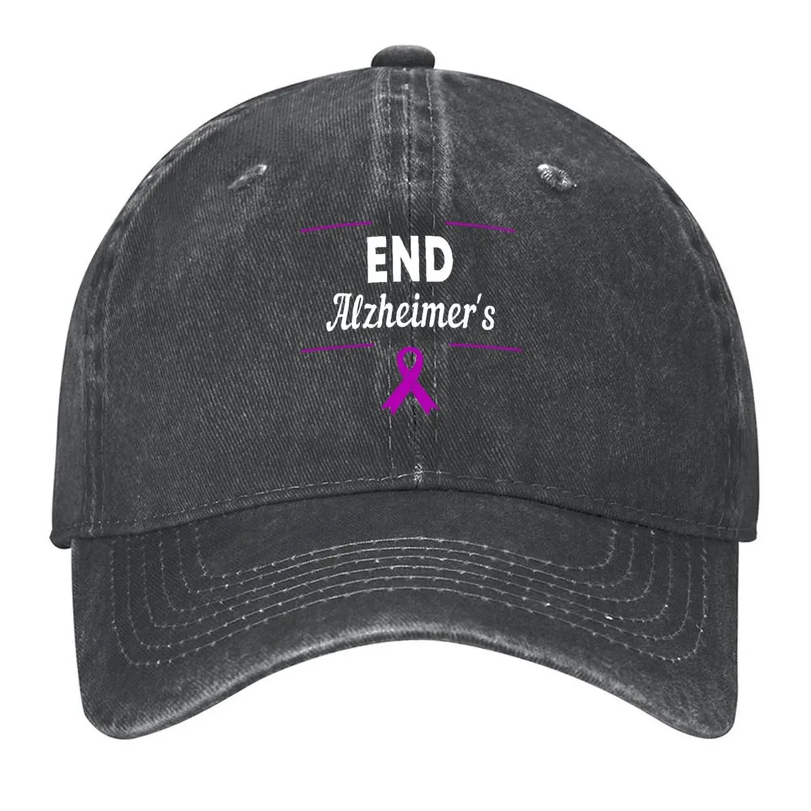 

END Alzheimer's ALZ Awareness Baseball Cap Gentleman Hat Golf Ball Cap hard hat For Girls Men's