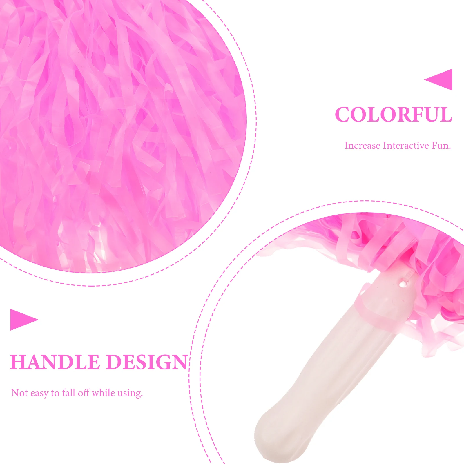 

8pcs Cheerleading Pom Poms Bright Green Durable Reusable Cheerleader Accessories Compact Lightweight Easy Grip Handle Strong