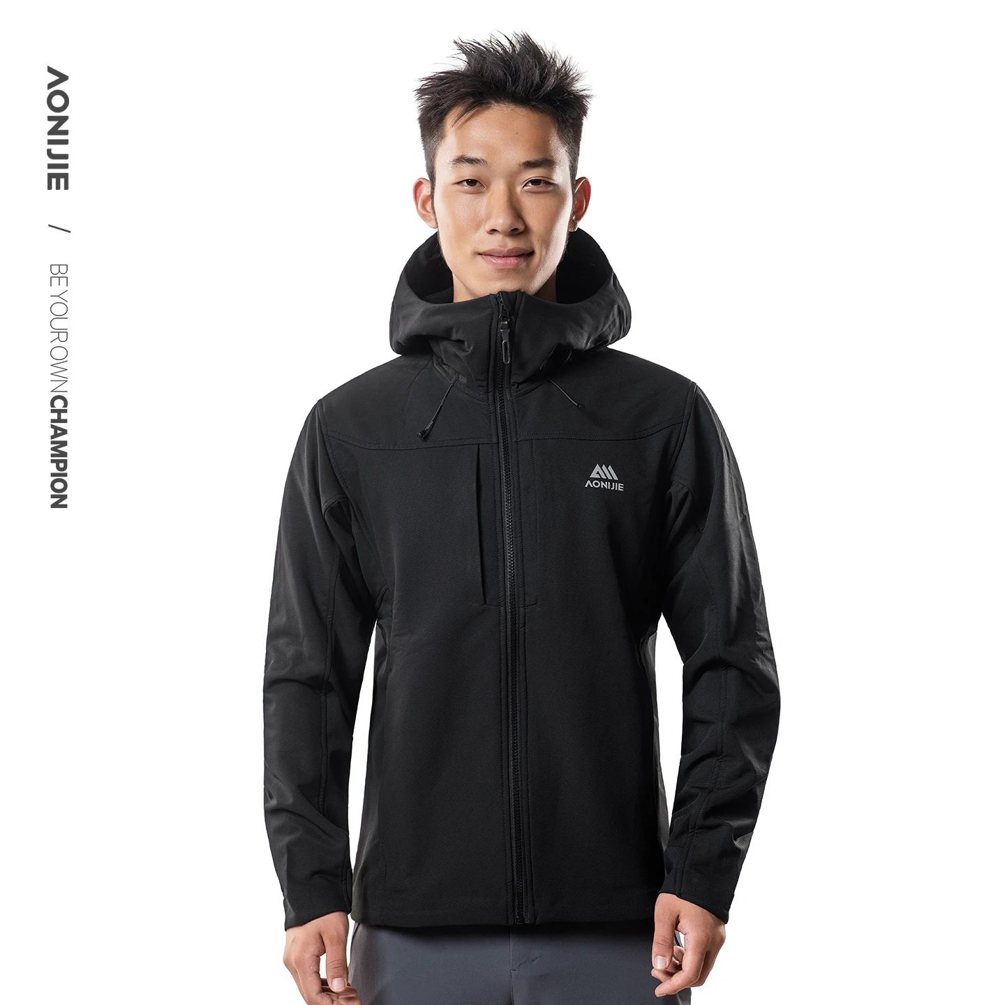 

AONIJIE Outdoor Men's Hooded Sport Jacket Breathable Comfortable Windproof Running Coat for Camping Mountaineering Hiking FM5246