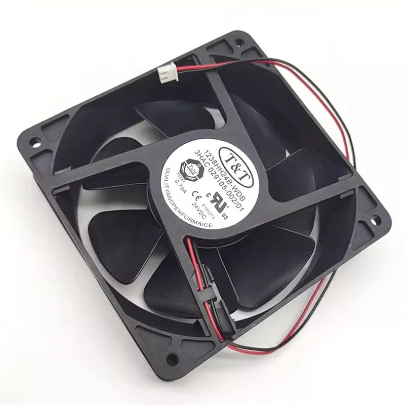 

New original 12cm 12038 1238HH24B-WDB 24V 0.70A 2-wire high-speed cooling fan