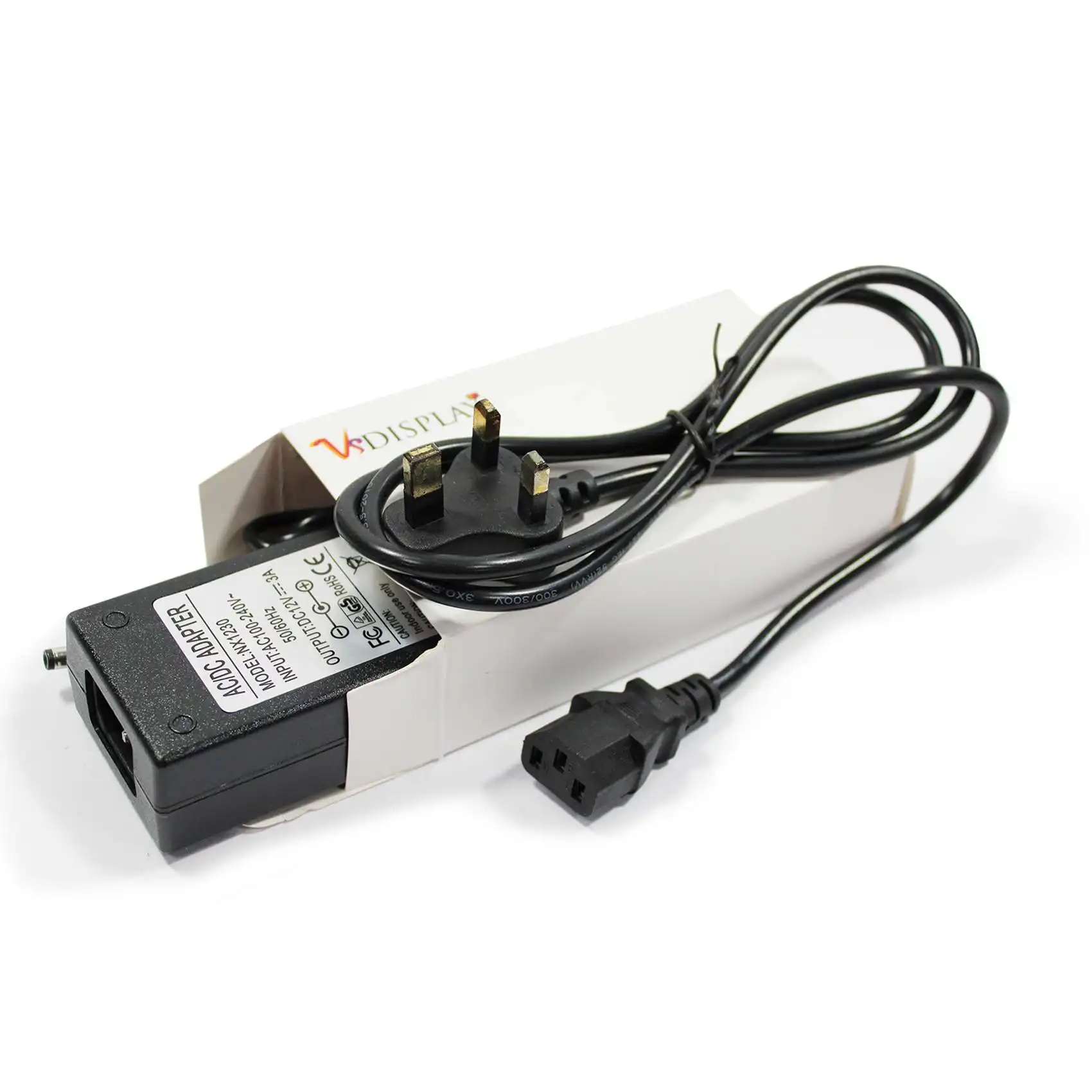 محول طاقة لشاشة LCD للسائق ، مقبس المملكة المتحدة ، 12 فولت ، 2.6 أ