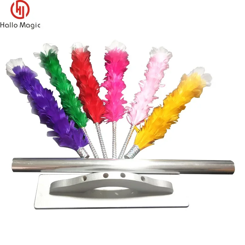 Hamed Colorful Feather Sticks Stage Magic Tricks Flower Stage Props Gimmick Illusions Magia Toys Classic Magic Props Mentalism