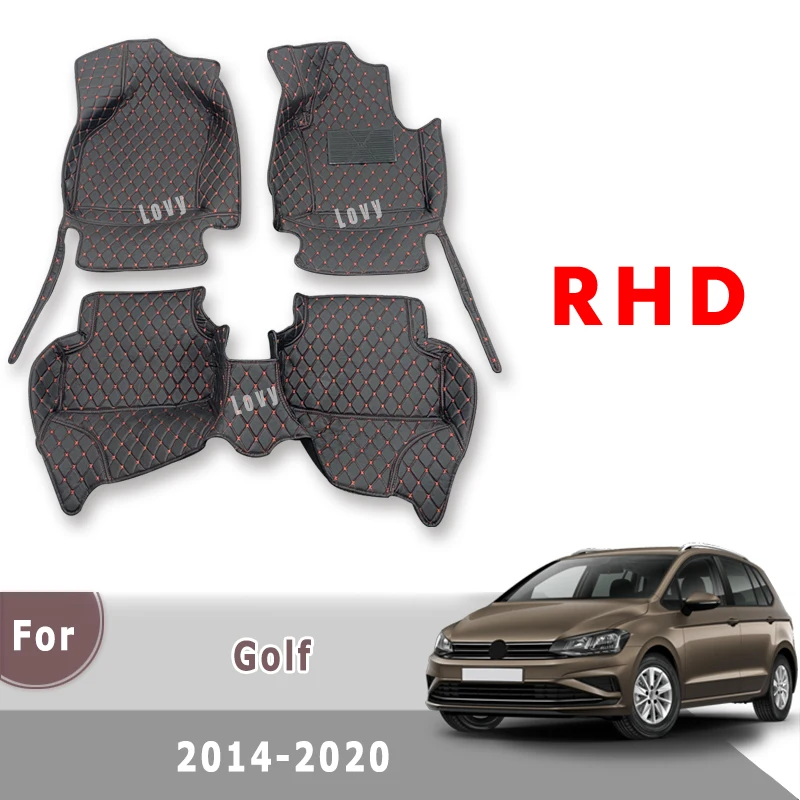 RHD Carpet For Volkswagen vw Golf 7 MK7 2013 2014 2015 2016 2017 2018 2019 2020 Car Floor Mats Auto Interior Accessories Styling