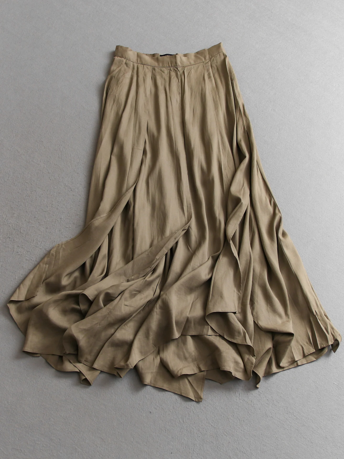 

High Waist Casual Pure Color Asymmetrical A-Line Midi Skirt Elegant Women's Skirt Half Body Skirt V439 Autumn 2025