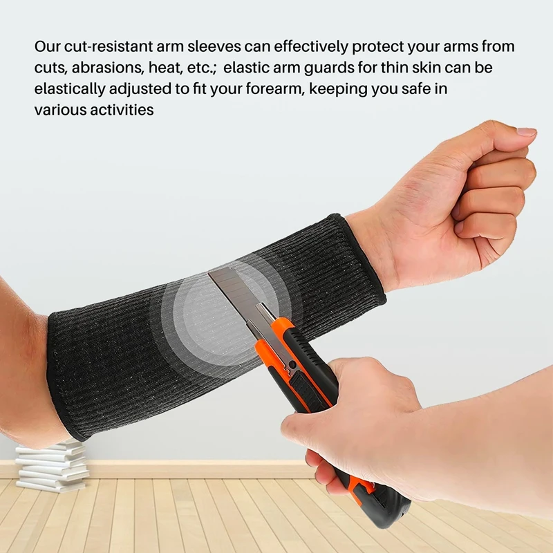 5 Pairs Cut Burn Resistant Sleeves Arm Protector Sleeve Forearm Arm Protector Thin Leather Scratch Arm Guard