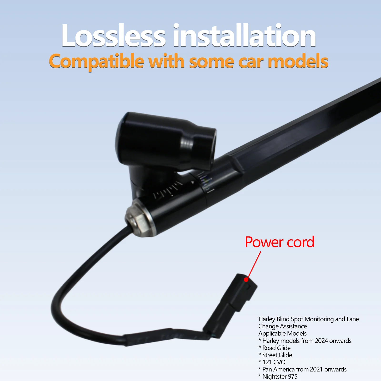 

New Motorcycle Rearview Mirror BSD Radar Blind Spot Monitoring System For Harley-Davidson Street Glide No Drilling Accessories