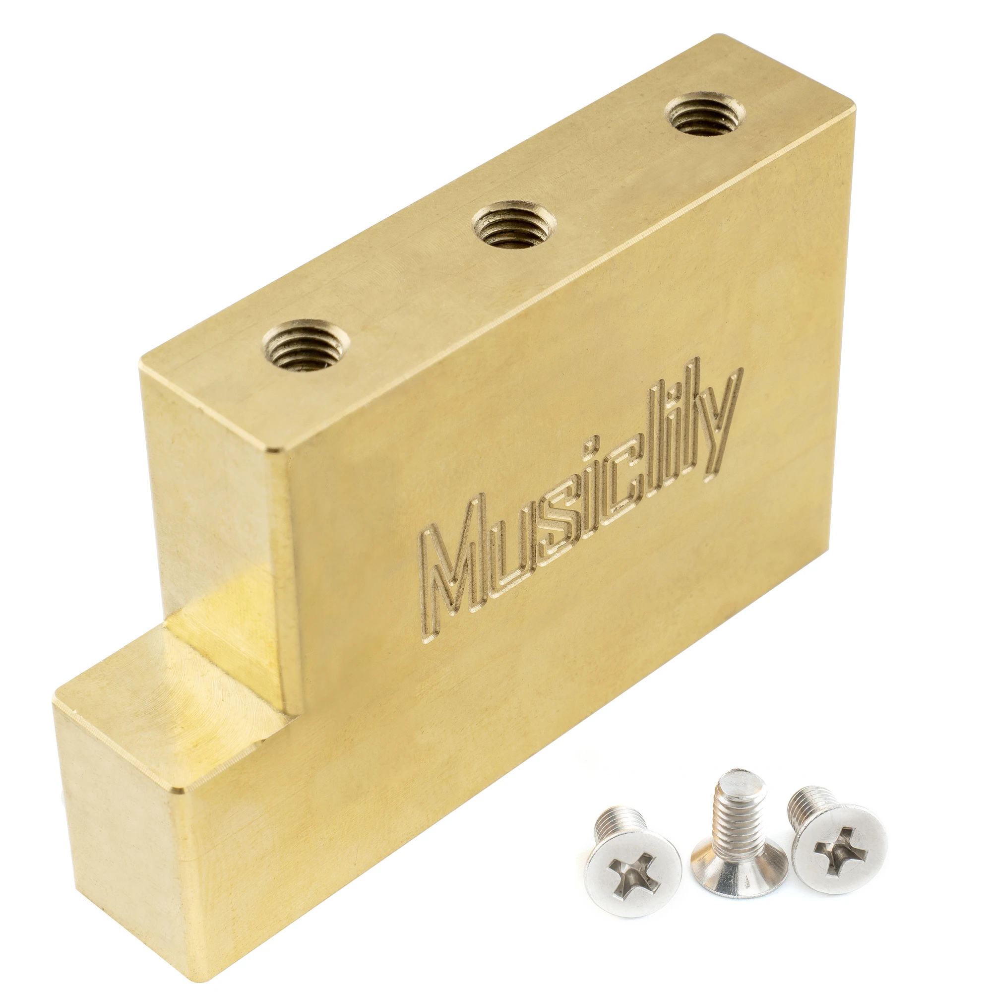 Musiclily Ultra Full Solid Brass L Shaped Tremolo Block for Electric Guitar Floyd Rose Locking Tremolo Bridge