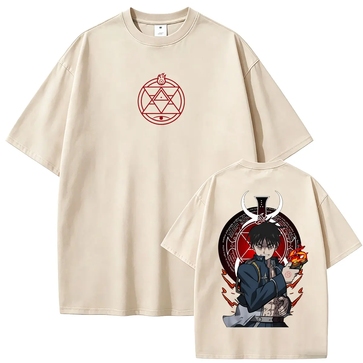 Anime Fullmetal Alchemist Vintage T-shirt Manga Roy Mustang Graphic T Shirts Summer Men Women Cartoon Casual Oversized Tshirt