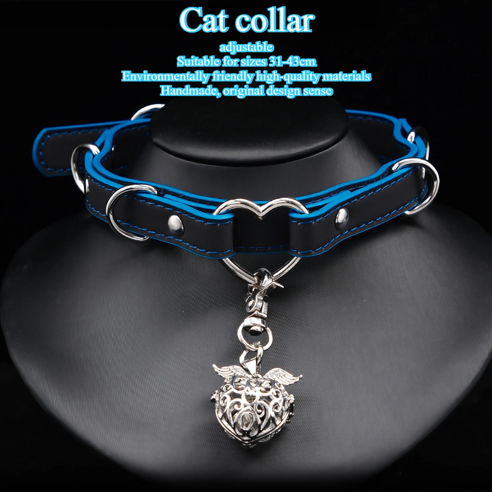 

Cat Collar Safety Buckle Adjustable 31 Degree Changing Lighting Ball Bell Collar Temperature Variation Accesorios Para Gatos