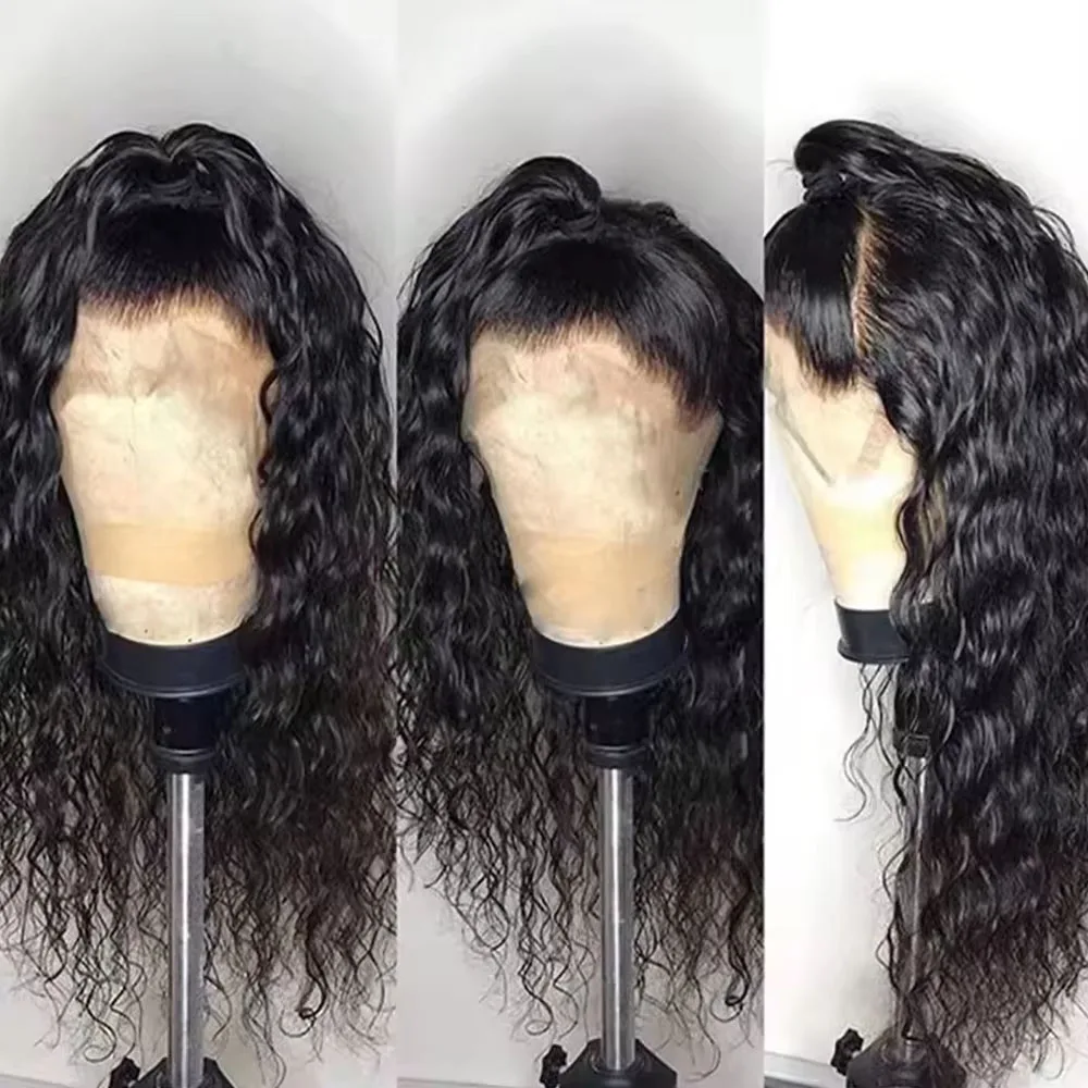 40 Inch 13x4HD Deep Wave Lace Frontal Wig For Women Brazilian Virgin Human Hair Pre Plucked Hairline Fluffy Jerry Deep Water Wave Curly Beginner Friendly HD Lace Front Wigs
