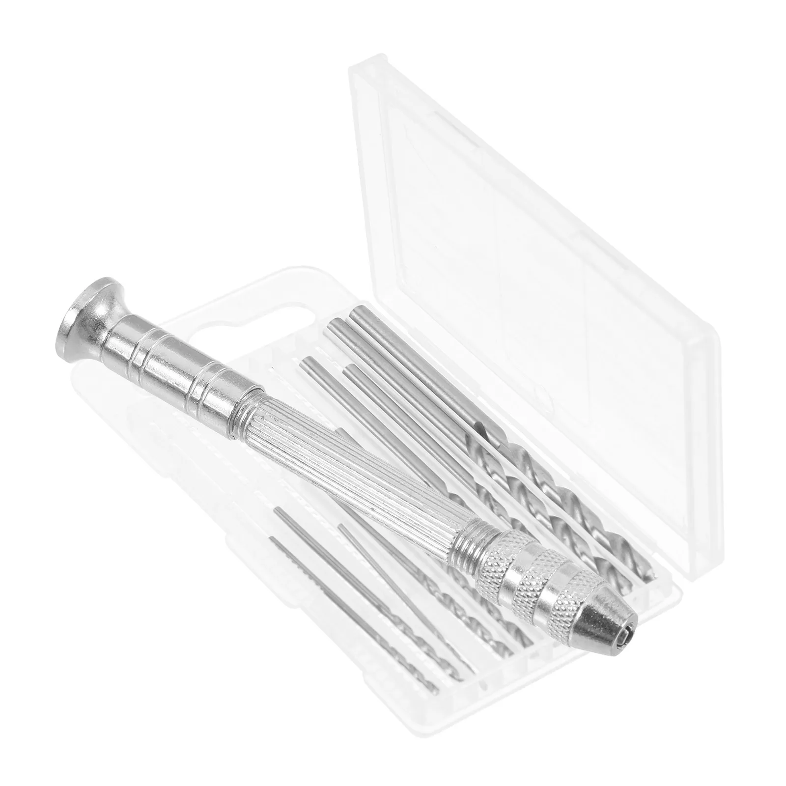 11Pieces Hand Drill Pin Vise Precision Rotary Tool Set Adjustable Keyless Chuck for Jewelry Beads Plastic PVC Acrylic
