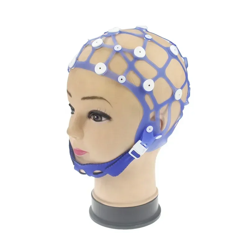 الجملة أجهزة استشعار Eeg الطبية المواد الاستهلاكية يمكن ارتداؤها غطاء الدماغ EEG قبعة الدماغ EEG الأقطاب الكهربائية كاب