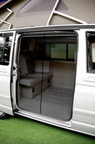 1 Set FOR VW T5 T6 SLIDING DOOR MAGNETIC INSECT MOSQUITO FLY SCREEN NET CAMPER Anti-Mosquito Curtain For Side Sliding Door