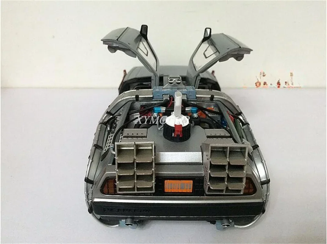 Hot Wheels 1:18 Back to the future ⅡTime machine Car Fly Version Diecast Car model Kids Toys Hobby gifts Ornaments Collection