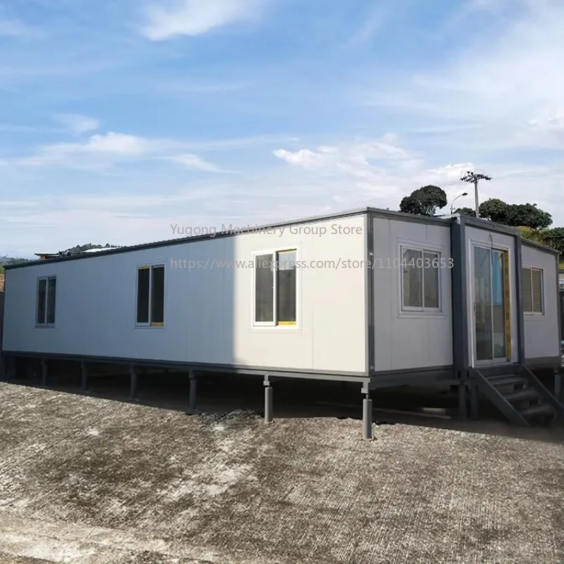 Luxury 40 Ft Prefab Container Houses 3 4 5 Bedroom Extendable Model with Kitchen Combination House