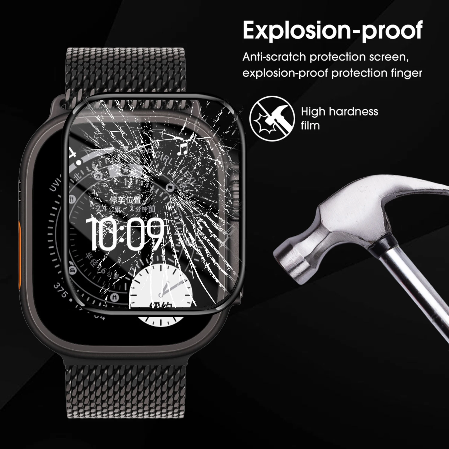 لـ IWatch Ultra 3 2025 واقيات شاشة مرنة عالية الدقة وأفلام حماية شفافة مضادة للخدش لـ IWatch Ultra 2 /Ultra (49 مم) #4