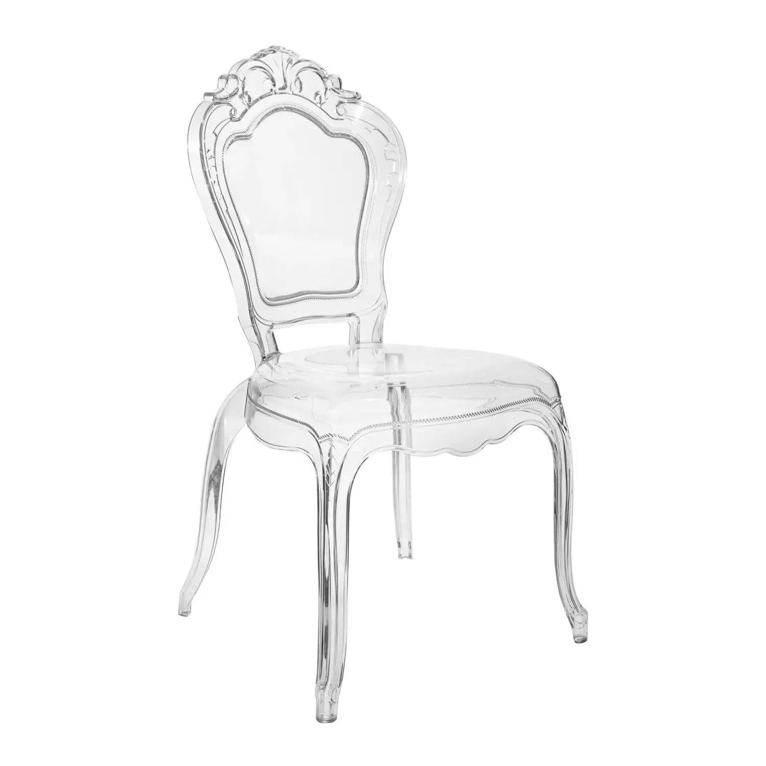 French Crystal Clear Plastic Tiffany Resin Chair Chiavari Event Acrylic Ghost Wedding Chairs