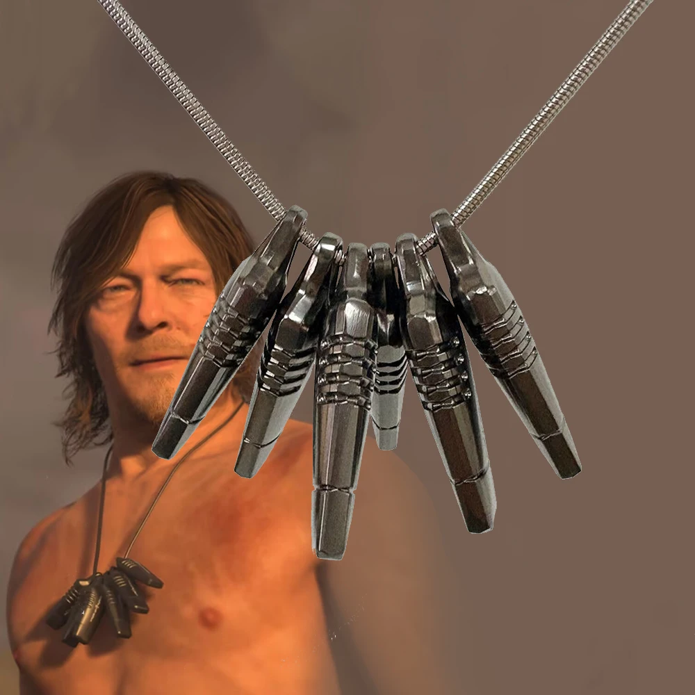 

Game Death Stranding 2 Cosplay Formula Necklace Black Alloy Pendant Metal Chain Adult Jewelry Unisex Accessories Party Props