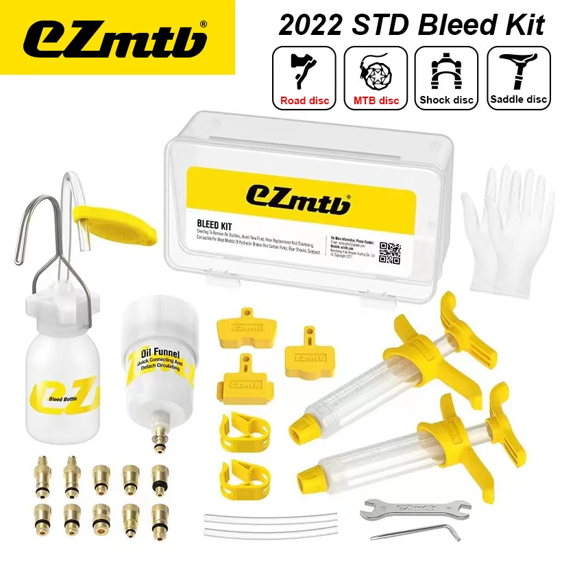 Ezmtb 2022 Bicycle Hydraulic Disc Brake Oil Bleed Kit Tools For SHIMANO MAGURA SRAM Avid HOPE HAYES MTB Road Bike Repair Tool