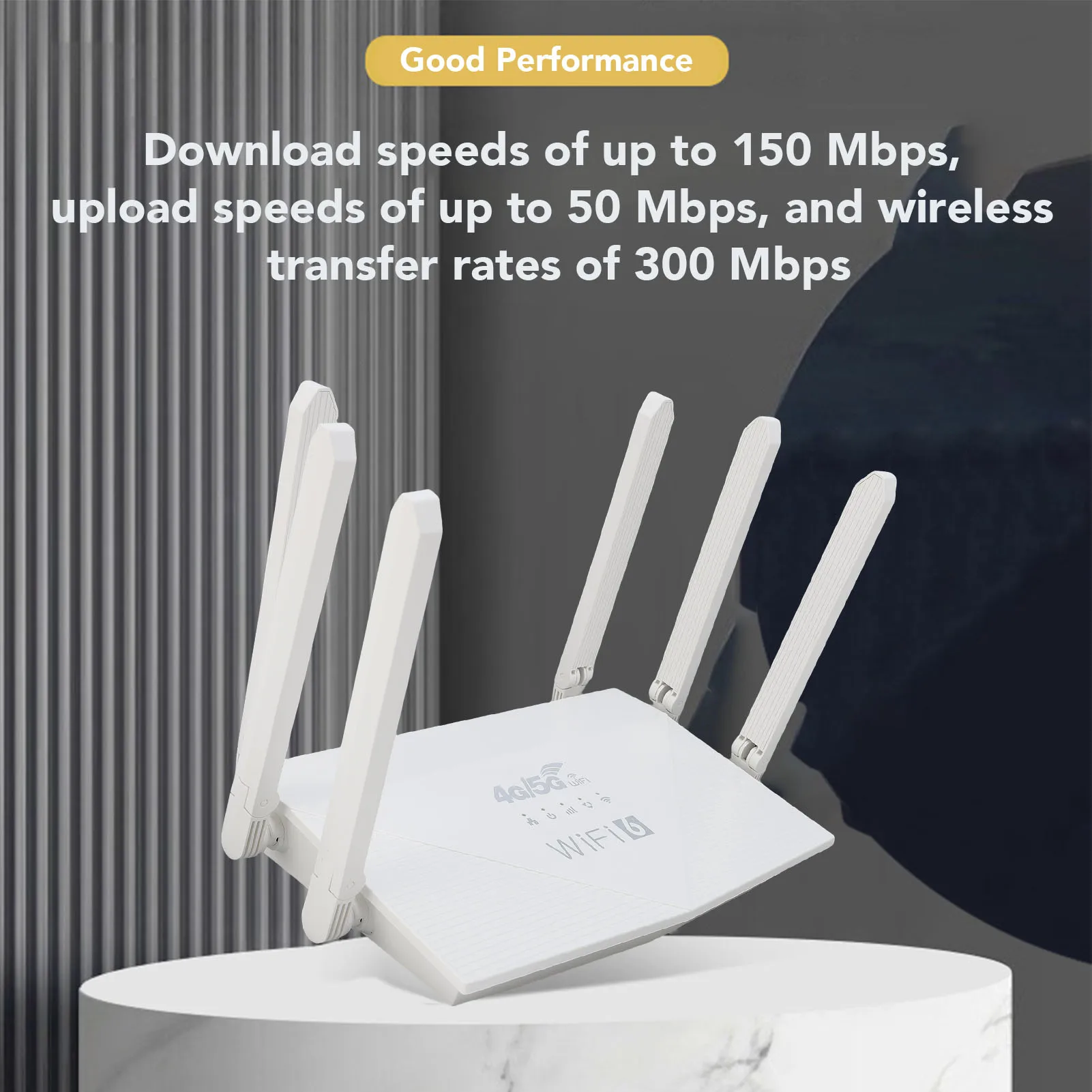 

Беспроводной маршрутизатор WiFi6 4G 5G CPE LTE 300 Мбит/с 6 антенн Беспроводной интернет-маршрутизатор со слотом для SIM-карты Беспроводной сетевой маршрутизатор