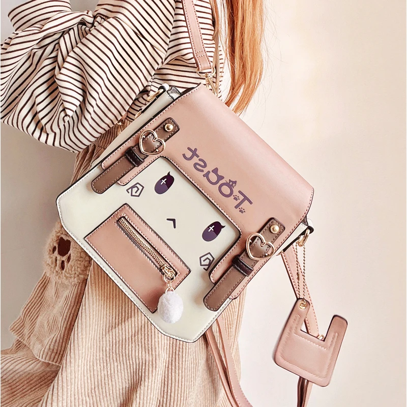 

Cartoon Fashion One Shoulder Diagonal Straddle Backpack Monster Cute 2024 New Popular Instagram Casual Versatile