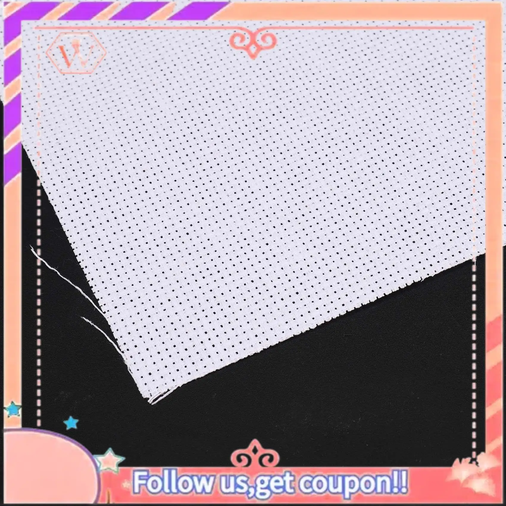 AT84-8 Pieces 14 Count Classic Reserve Aida Cloth Cross Stitch Cloth, White, 12 Inch X 18 Inch