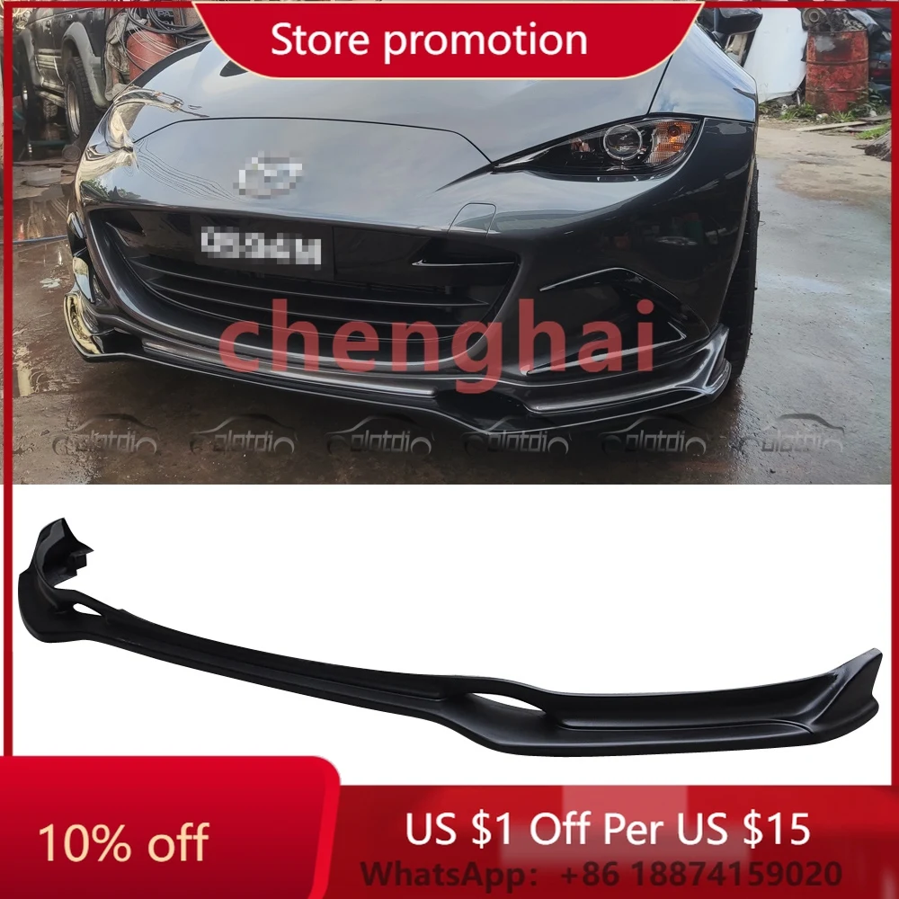 

3pcs For Mazda MX5 ND ND5RC Miata FRP ESQ Style Front Spoiler Lip Bumper Chin with Fender Apron Flaps Splitters Auto Tunning