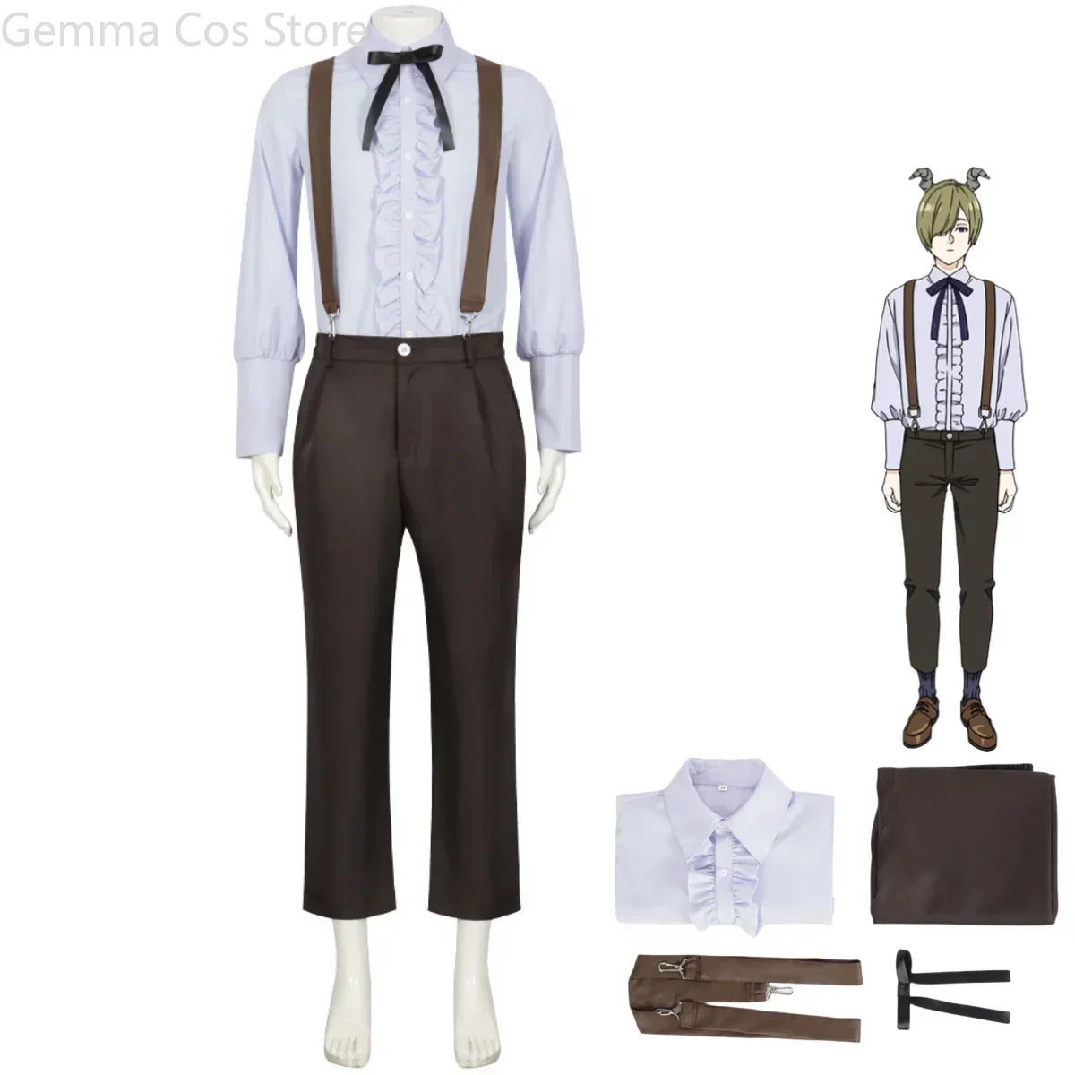 

Anime Frieren At The Funeral Draht Cosplay Costume Rompers Uniform Shirt Work Clothes Adult Man Masquerade Ball Carnival Suit