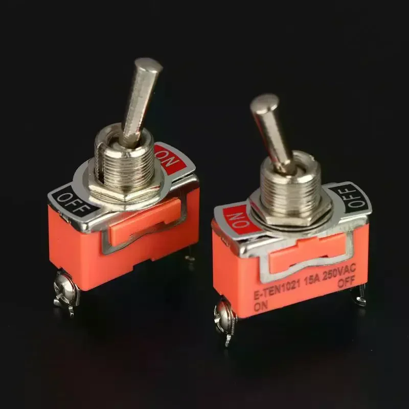 

SPST DPDT 250V 15A Toggle Switch 2 Position Latching On-off On-on On-off-on E-TEN1322 1021 1122 1221 1321 Cap Waterproof