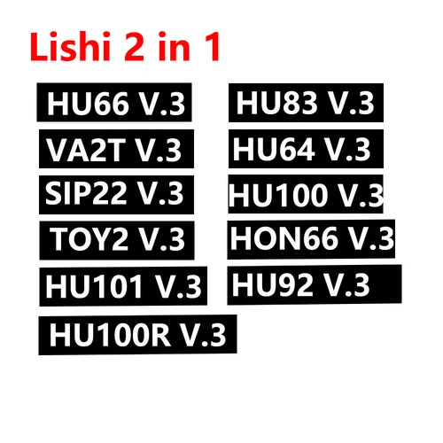 Imagen 2 del producto 1 Uds. Lishi 2 en 1 HU100V.3 HU66 V.3 HU83 HU64 SIP22 HU92 HU100R VA2T HU87 HON66 TOY2 track v3 HU101 herramienta 2 en 1 gran descuento