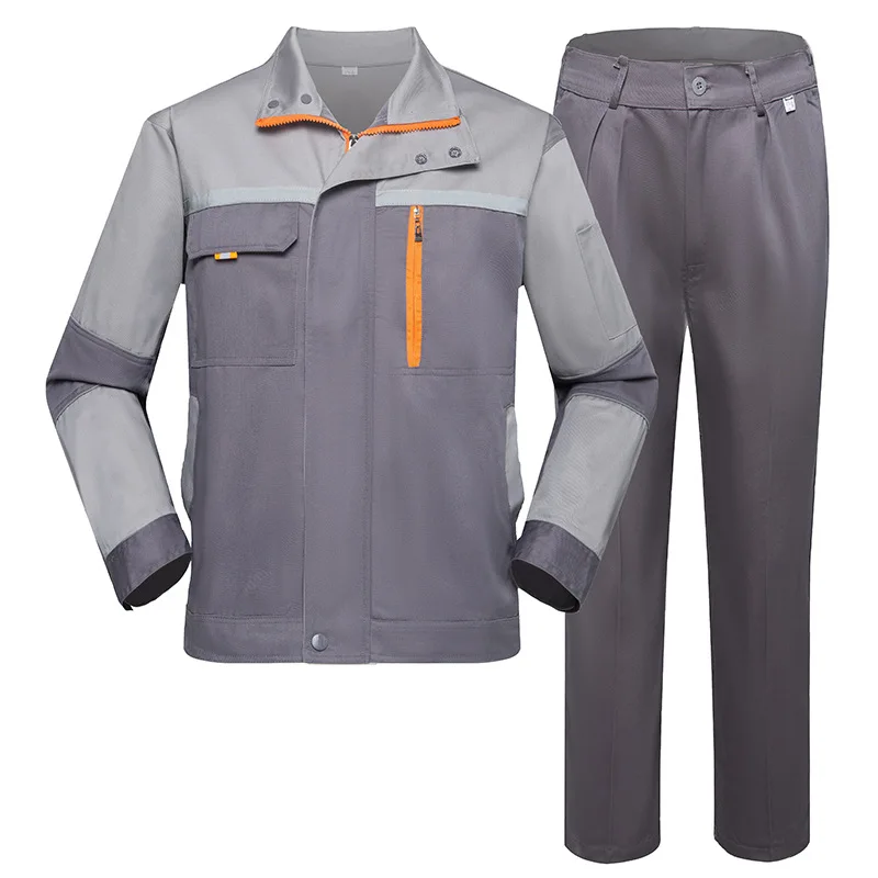 Mechanical repairman Safety work clothing Two tones wear resistant workshop Hi Vis reflective worker Uniforms labor Coveralls 4X