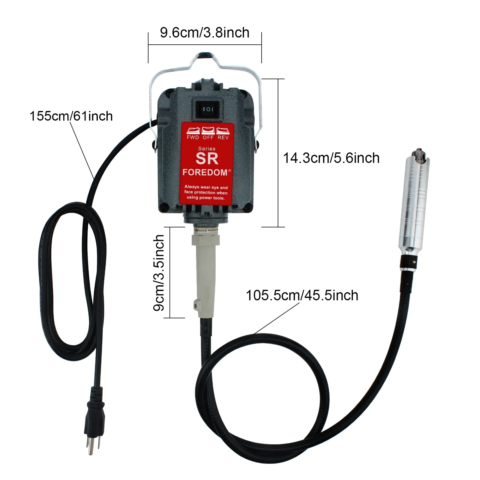S-R Hanging Electric Grinder 230W Powerful Motor 6mm with Stepless Foot Pedal Repair Tools for Polishing Jewelry Designing