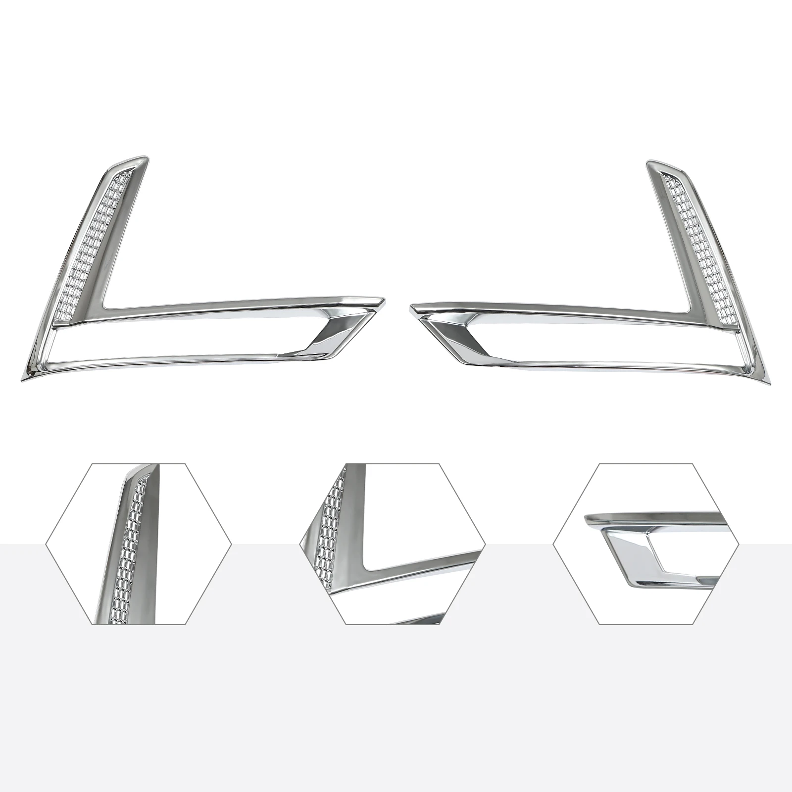

Chrome Front Fog Light Cover Trim for 2023 Honda CR-V CRV—2PCS Set High-Quality ABS Stylish Shiny Look Durable Easy Installation