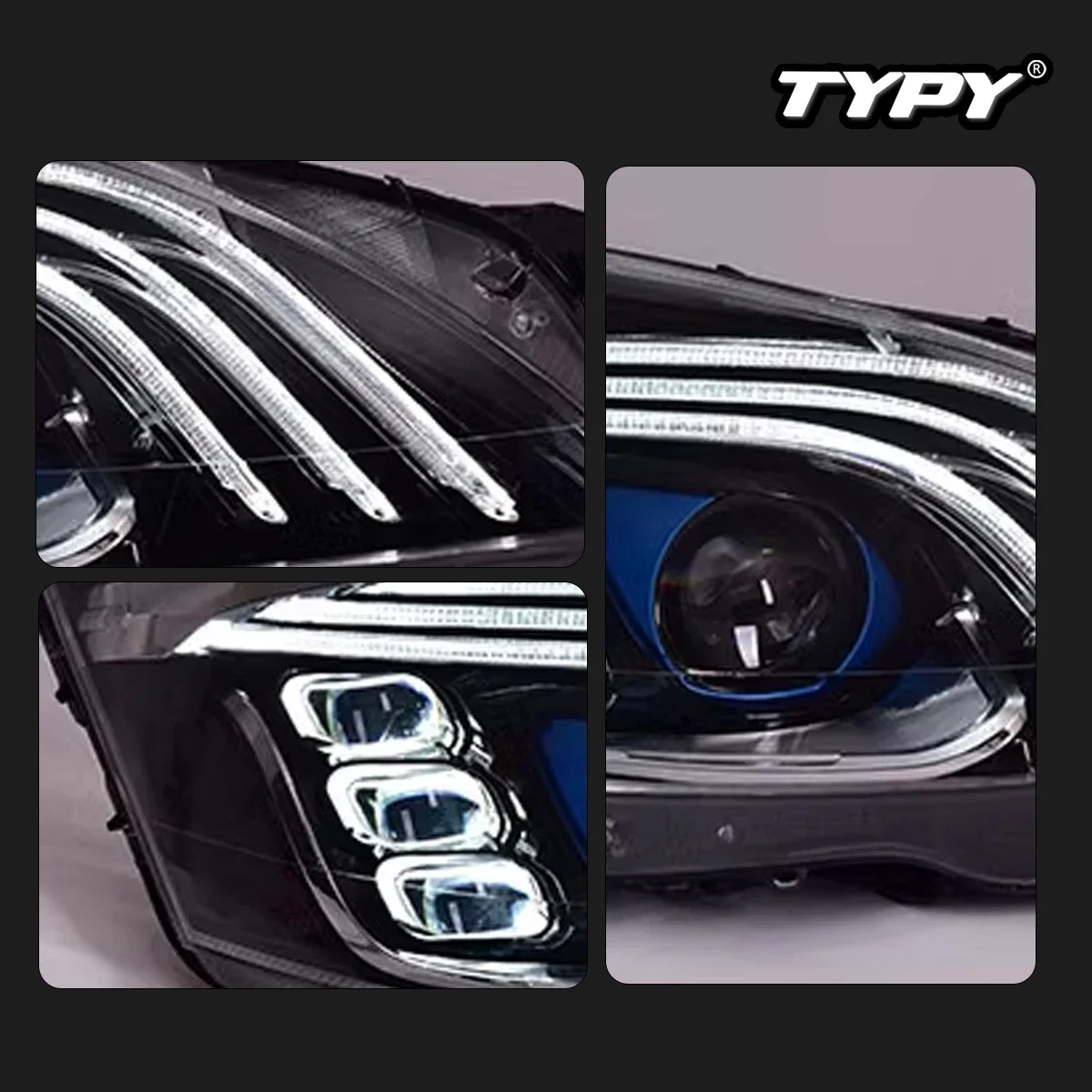 

Автомобильные фары TYPY для Mercedes Benz S-Class W221, фара 2006-2013, светодиодная фара DRL, последовательный указатель поворота, дальний ближний свет