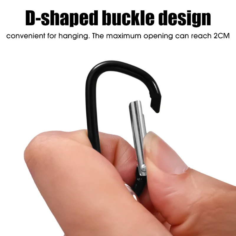 2pcs Strong Magnetic Aluminum Alloy Carabiner Keychain Outdoor Camping Climbing Snap Clip Lock Buckle Hook Fishing Tool