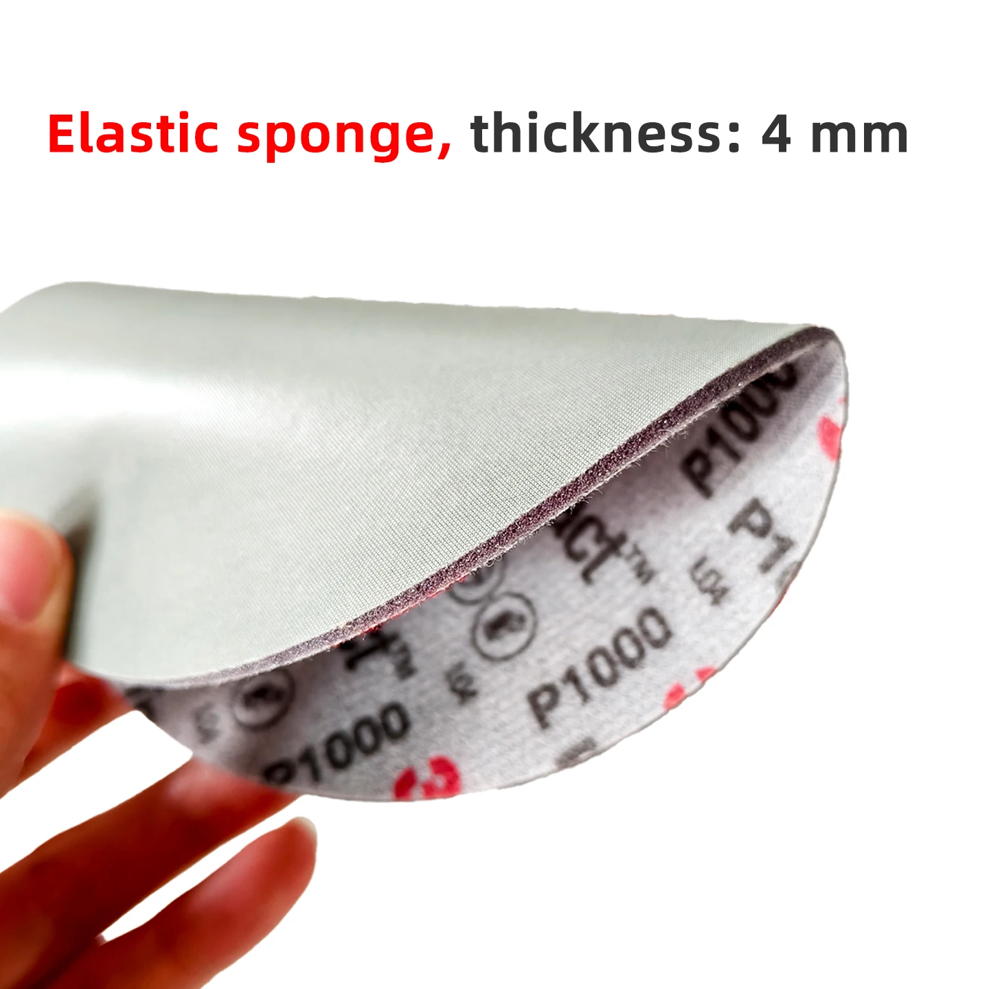 3M 02090 الهرم 6 بوصة الإسفنج الصنفرة 152 مللي متر 1000 حصى 4 مللي متر سميكة مناسبة لصنفرة السيارات وتلميع الخشب #2