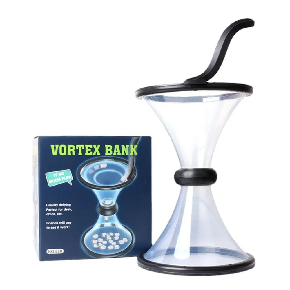 Vortex Coin Piggy Bank Storage Box Funnel Shape Piggy Bank Pressure Money Savings Bank Home Office Decoration Accessories