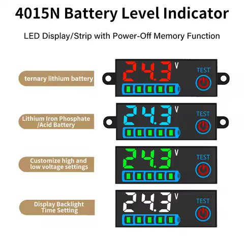3S-14S DC7-55V Acid/Lithium Universal Battery Charge Indicator Board Battery Level Indicator Voltage Battery Charging Tester