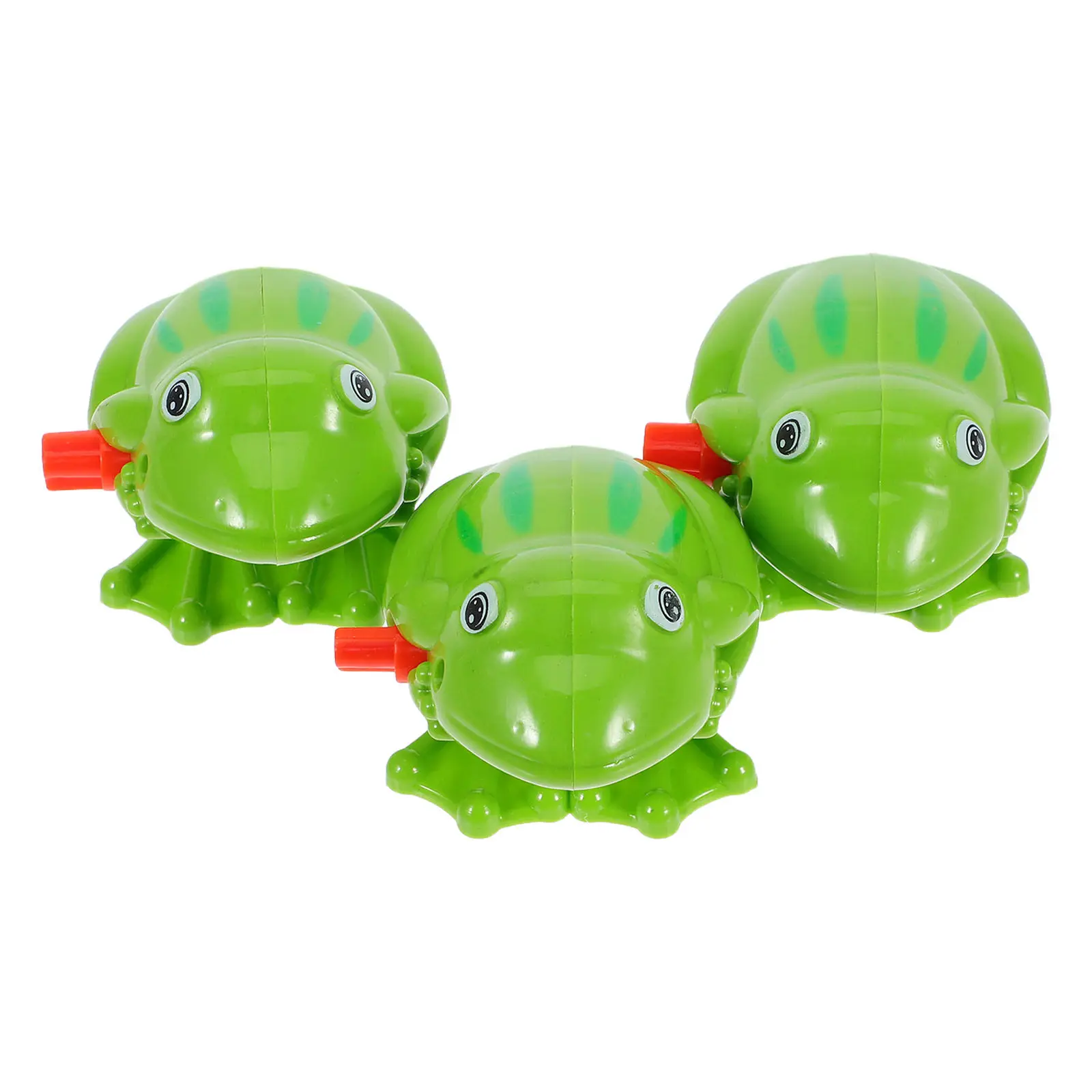 

3Pcs Spring Wind Up Frog No Jumping Kids Fun Gift Green Clockwork Spring Frog Children Toy Plastic Toy