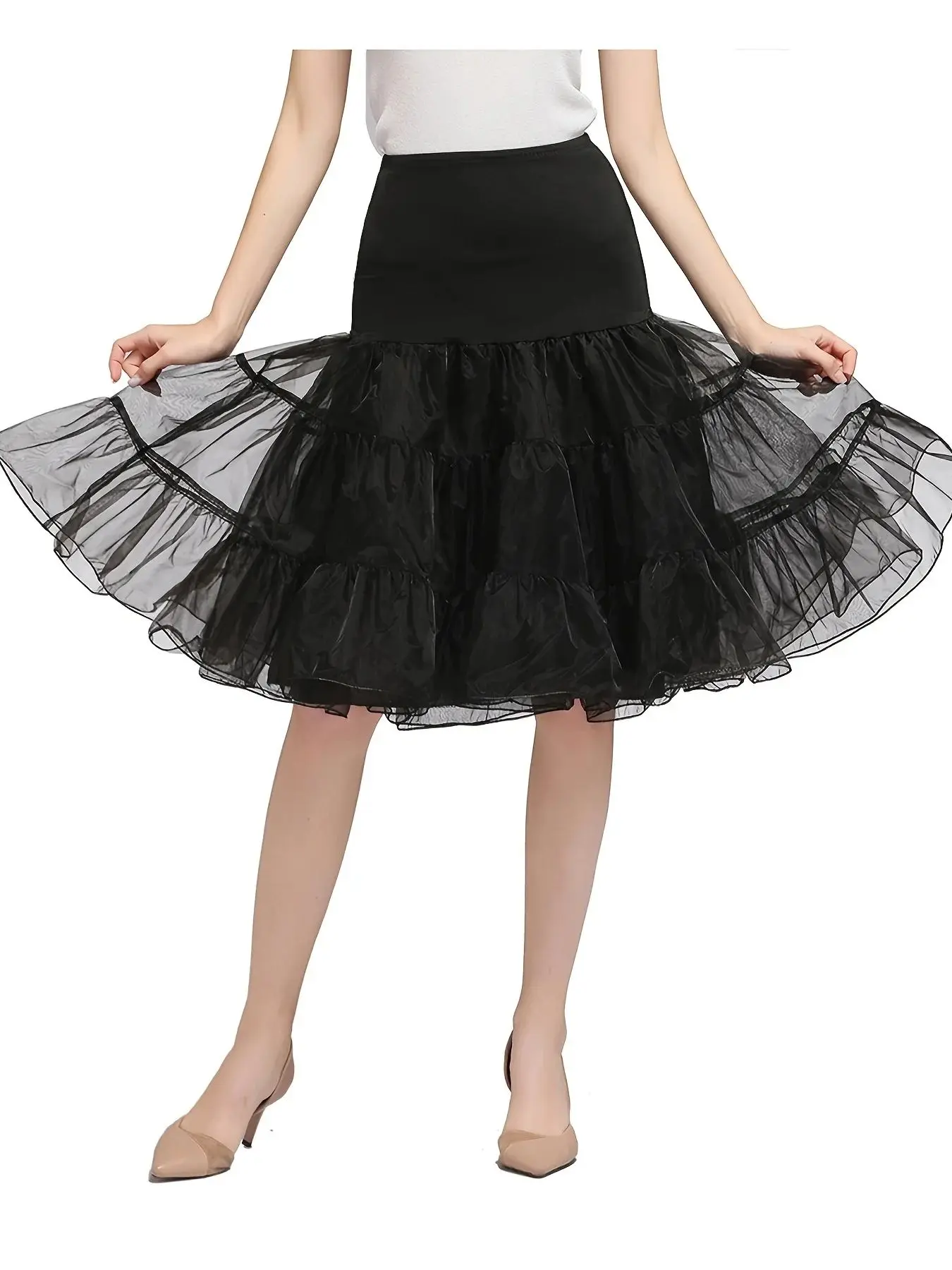 

Vintage 50s Women's Tulle Petticoat Half Slip Tutu Underskirt Skirt Blouse Top Quality Material Other 100% Autumn Collection