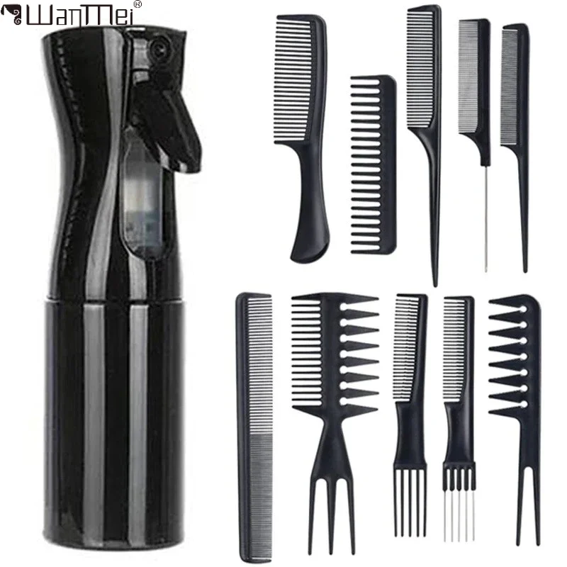 

11pcs professional comb set including spray bottle hair salon master hairdressing tool suitable for salon and family use