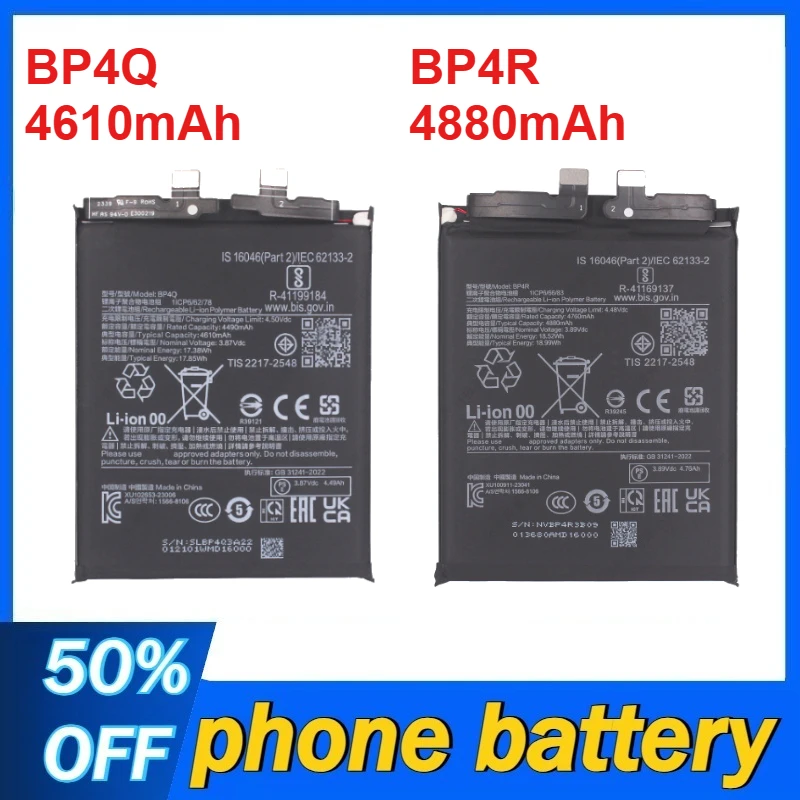 

Аккумулятор для мобильного телефона BP4Q 4610 мАч для Xiaomi 14, BP4R 4880 мАч для Xiaomi 14 Pro, 14Pro, сменные батареи, быстрая доставка