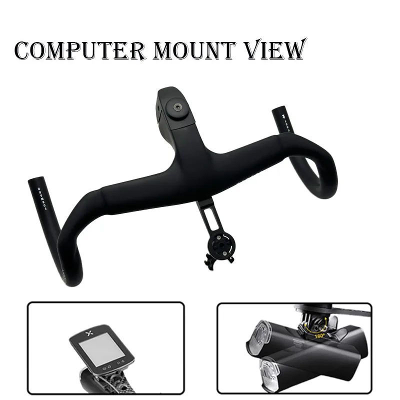 t800カーボンロードバイク一体型ハンドルバー（複数幅オプションあり：380-400-420-440mm）と286mmフォークステア径
