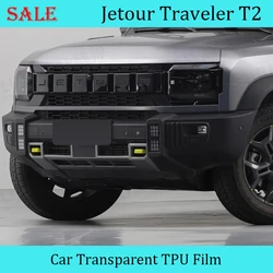 Fit for JETOUR Traveler T2 2023-2024 Car Transparent TPU Film Modified Letter Daytime Running Light Film Car Exterior Accessorie